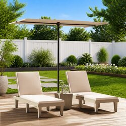 Rotating Cantilever Patio Umbrella 180x110cm