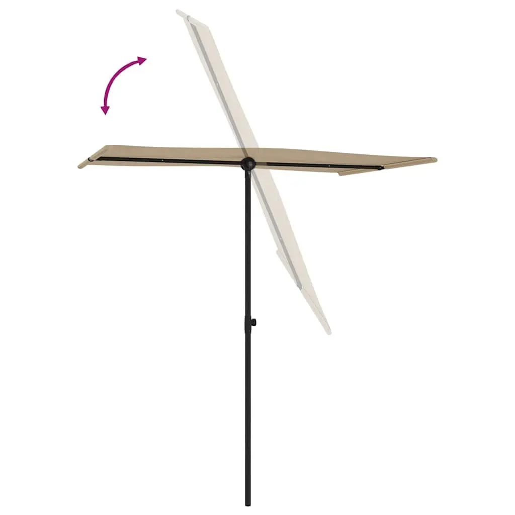 Rotating Cantilever Patio Umbrella 180x110cm