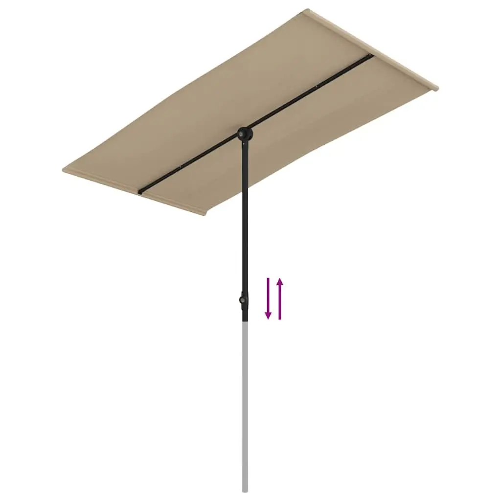 Rotating Cantilever Patio Umbrella 180x110cm