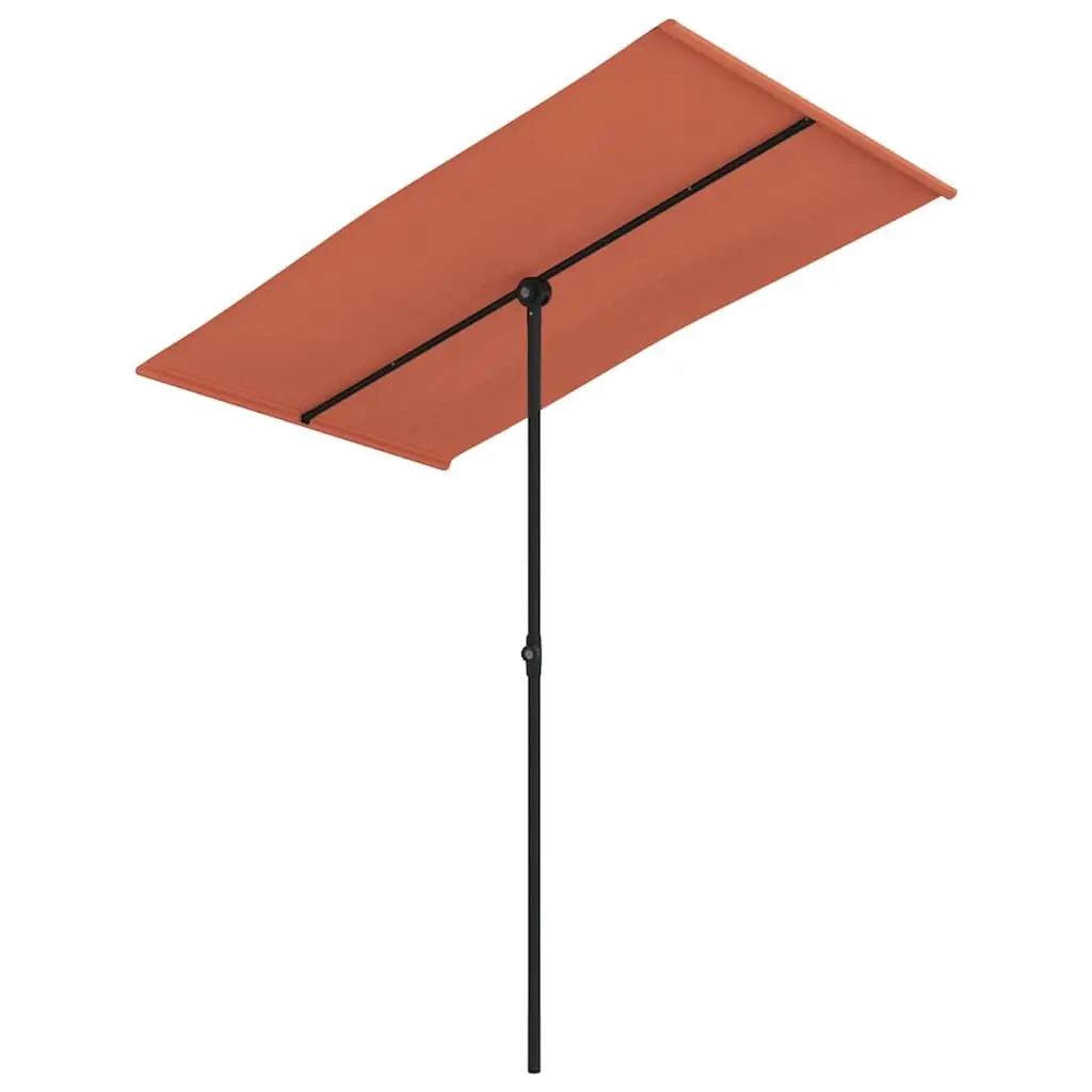 Garden Parasol Polyester 180x110cm Brown