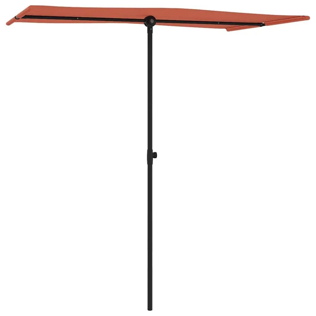 Garden Parasol Polyester 180x110cm Brown