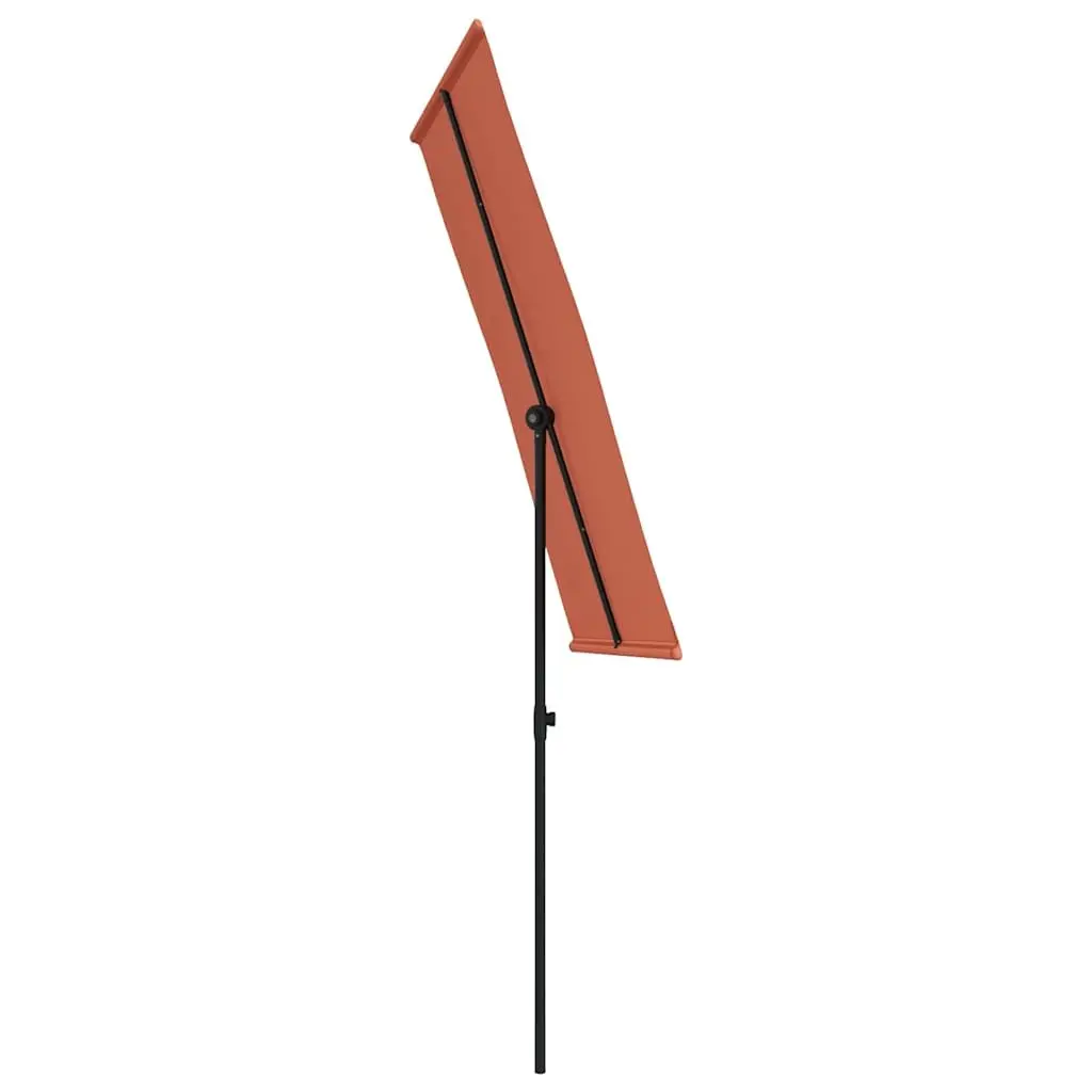 Garden Parasol Polyester 180x110cm Brown