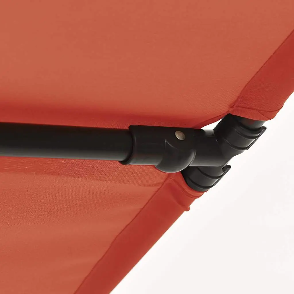 Garden Parasol Polyester 180x110cm Brown