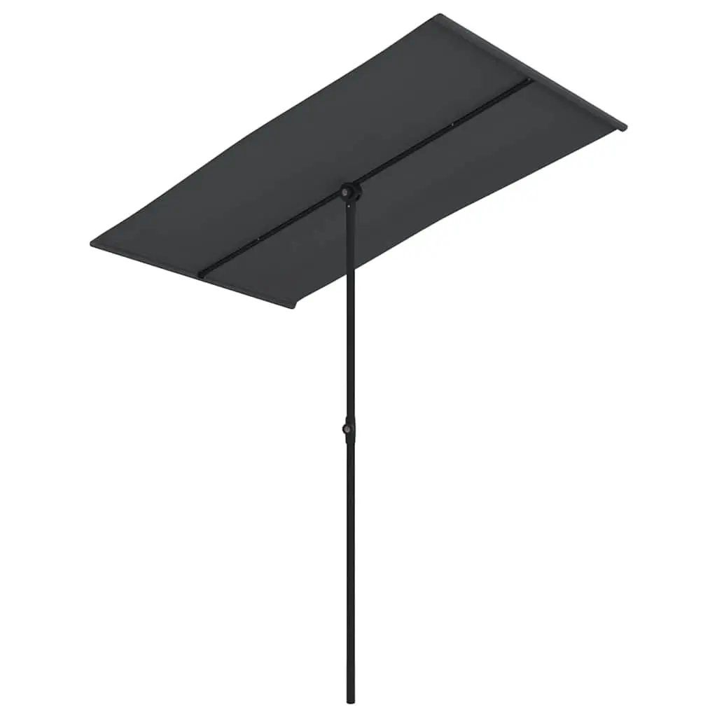 Garden Parasol Outdoor Sunshade Umbrella 180x110cm Black