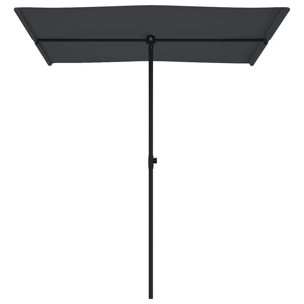 Garden Parasol Outdoor Sunshade Umbrella 180x110cm Black