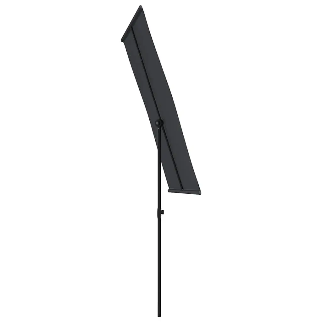 Garden Parasol Outdoor Sunshade Umbrella 180x110cm Black