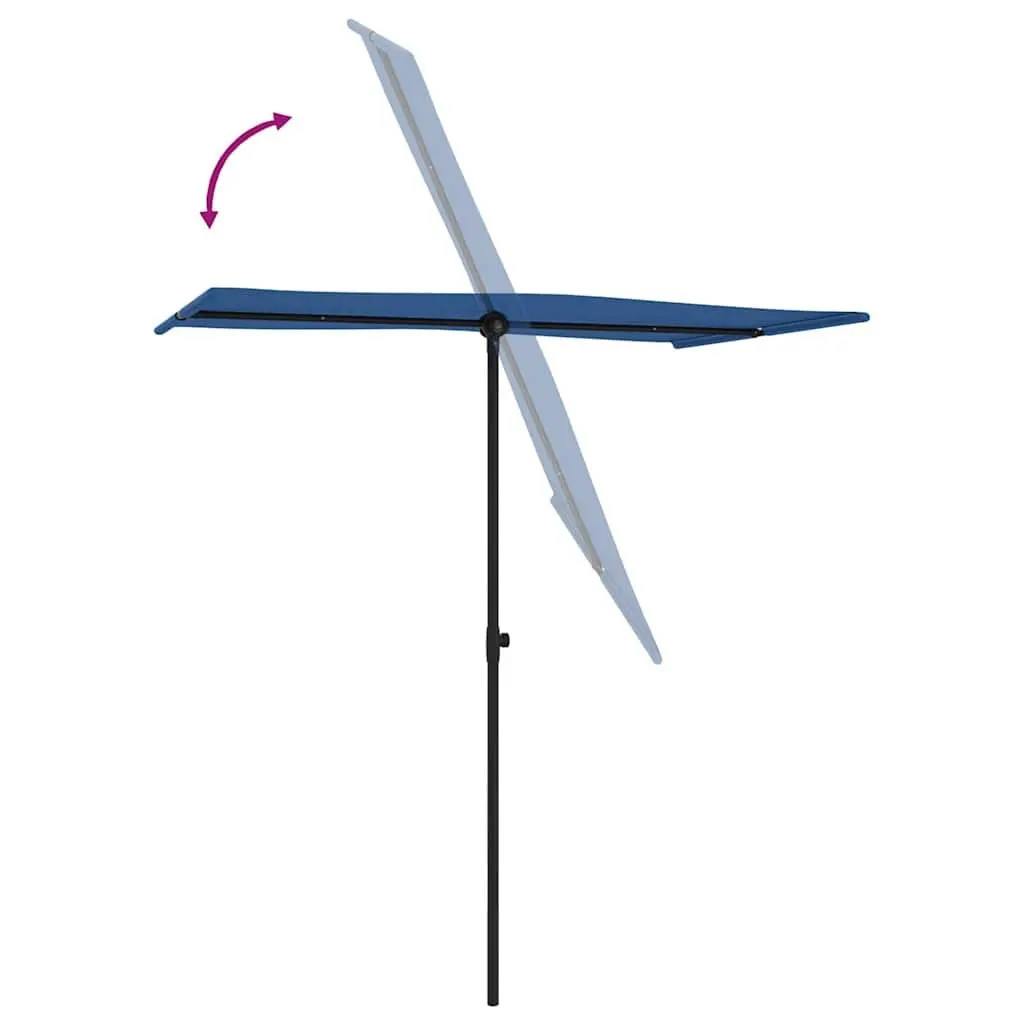 Garden Parasol Polyester 180x110 cm Azure Blue