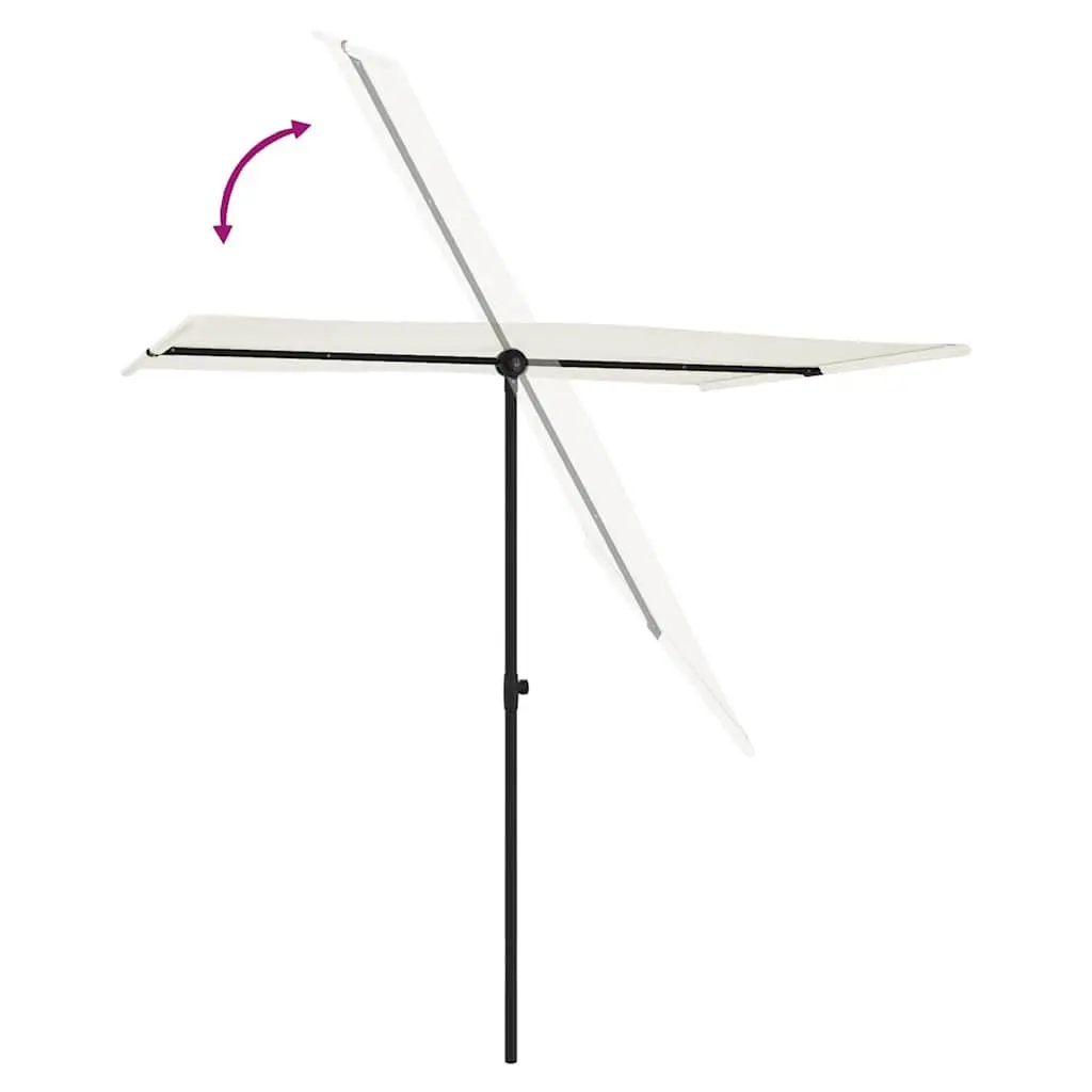 Garden Parasol Umbrella 2x1.5m with Rotating Canopy