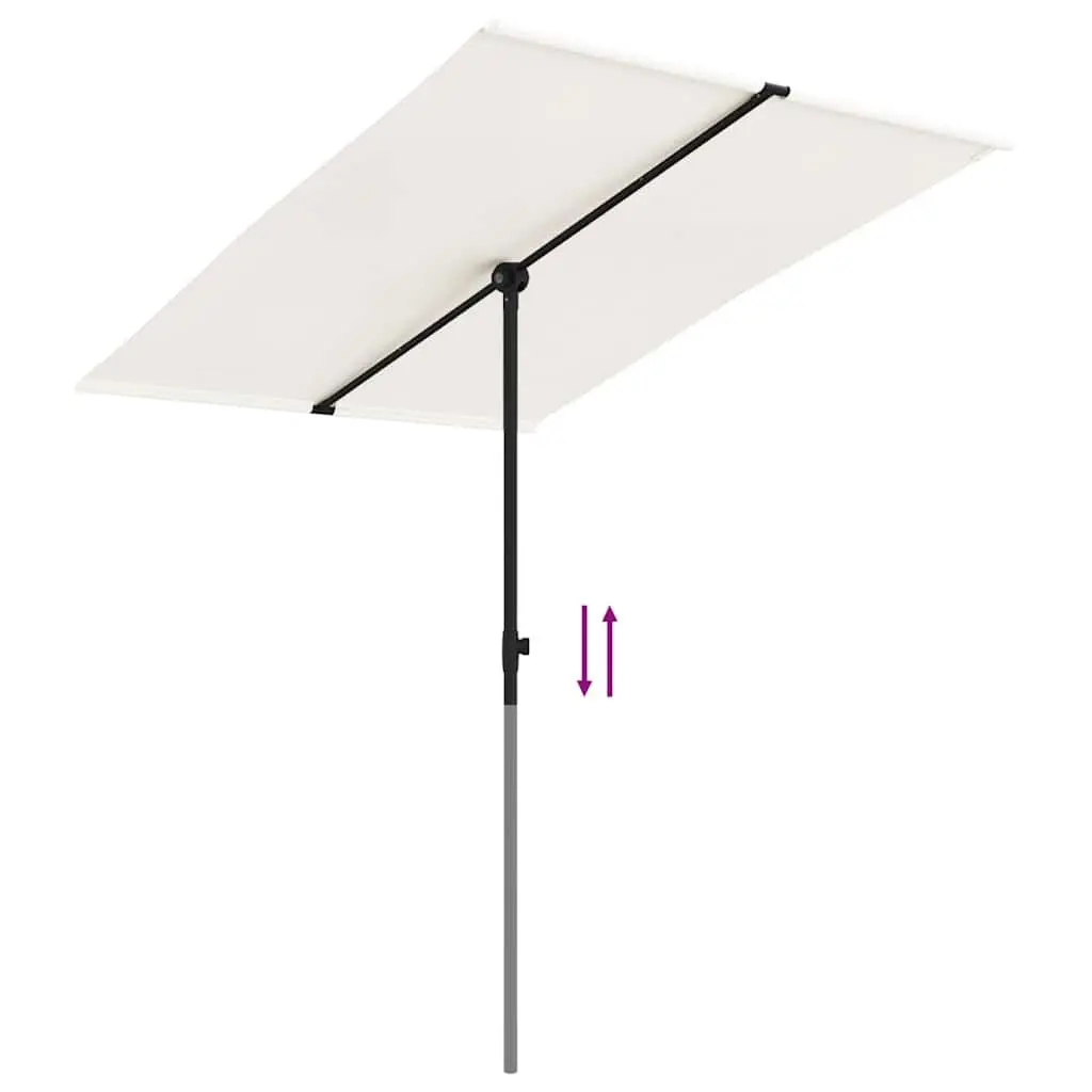 Garden Parasol Umbrella 2x1.5m with Rotating Canopy