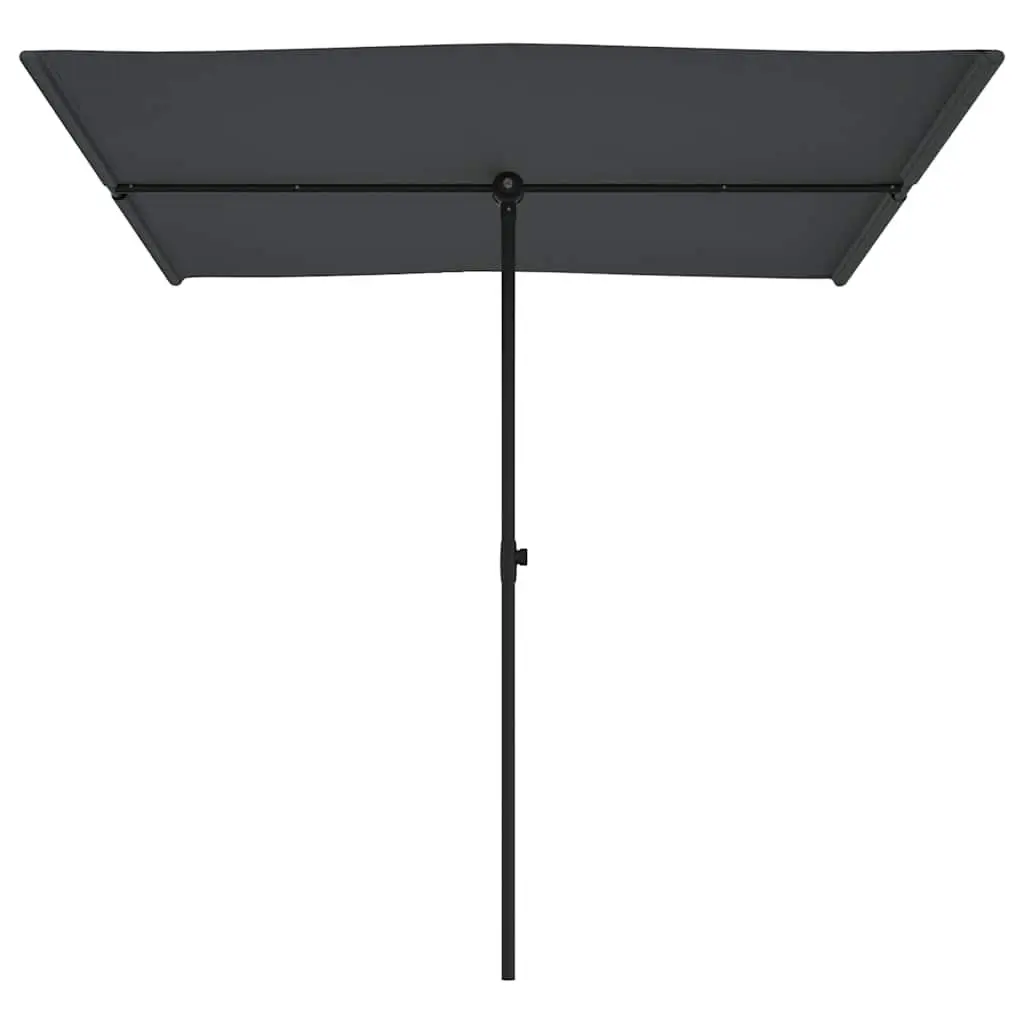 Garden Parasol Polyester 2x1.5m Anthracite Outdoor Umbrella Sun Shade Canopy