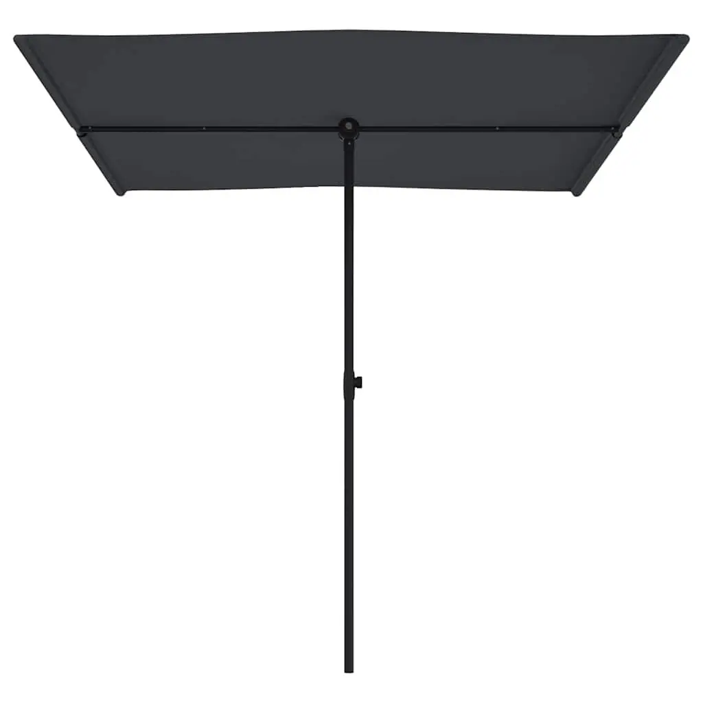 Garden Parasol Polyester 2x1.5m Black Rotatable
