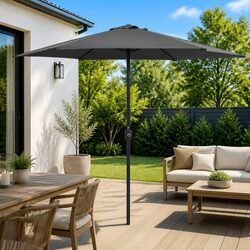 High-Quality Garden Parasol Outdoor Shade Umbrella 270x246 cm Anthracite