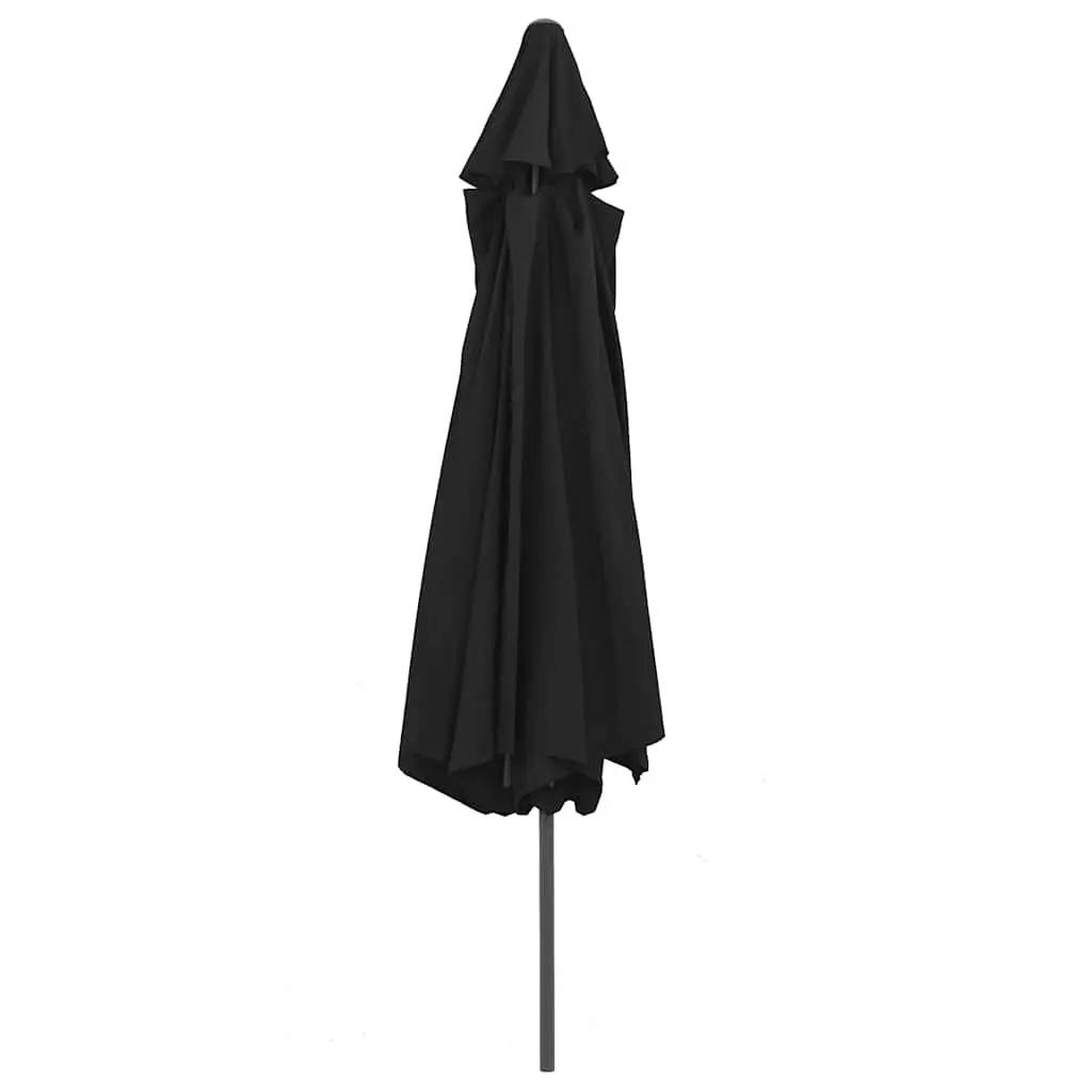 Garden Parasol Anti-fade Polyester 390cm Black