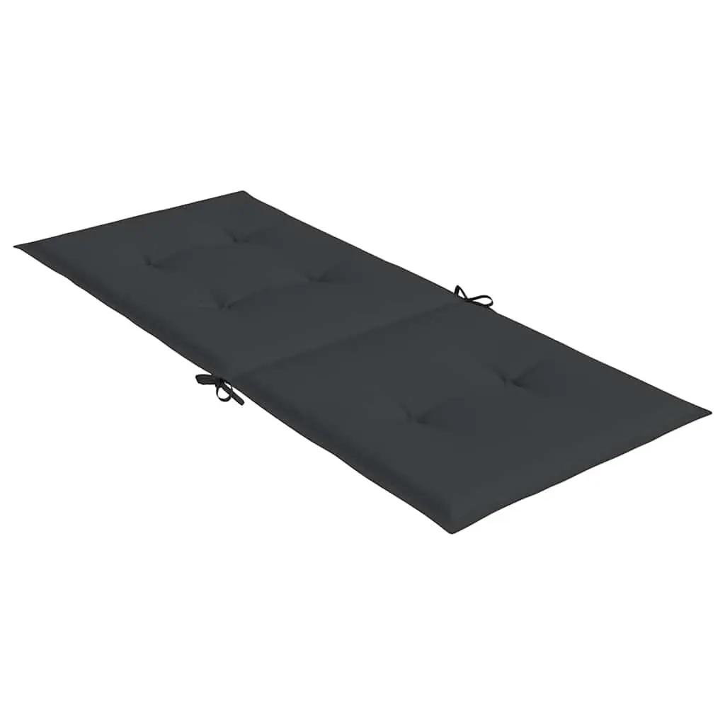Highback Cushions 4 pcs Black 120x50x3 cm for Outdoor Chairs