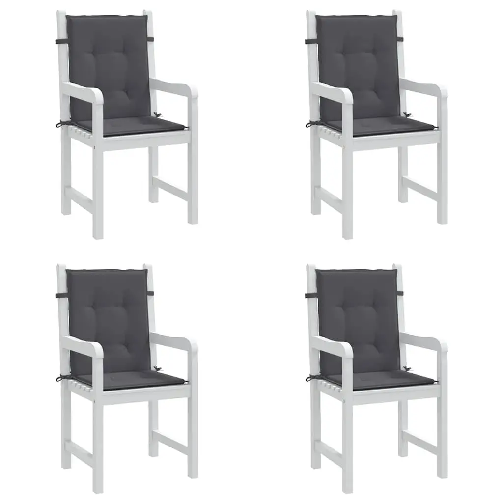 Garden Chair Cushions Oxford Fabric 100x50x3cm Anthracite Lowback Outdoor Patio Seat Pads