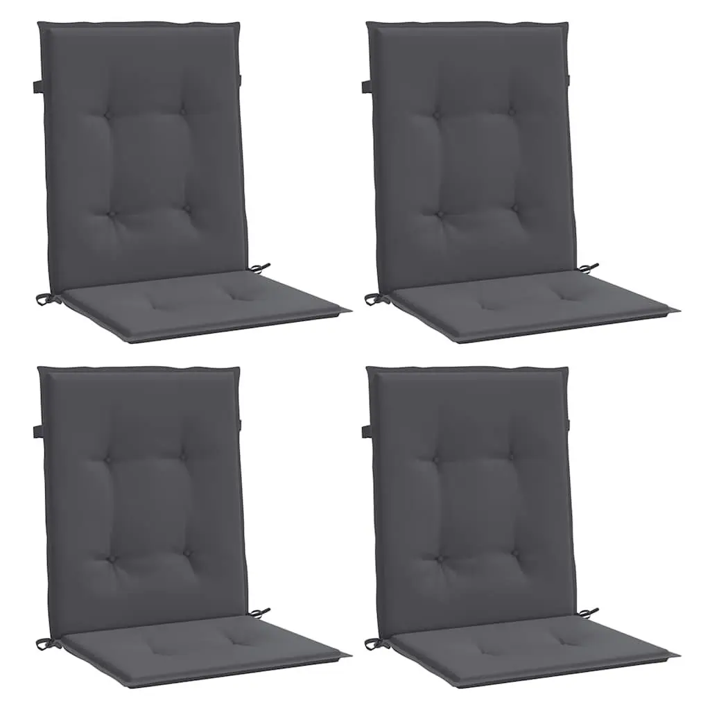 Garden Chair Cushions Oxford Fabric 100x50x3cm Anthracite Lowback Outdoor Patio Seat Pads