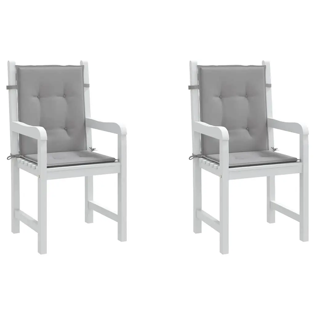 Lowback Chair Cushions Oxford Fabric Grey 2 Piece