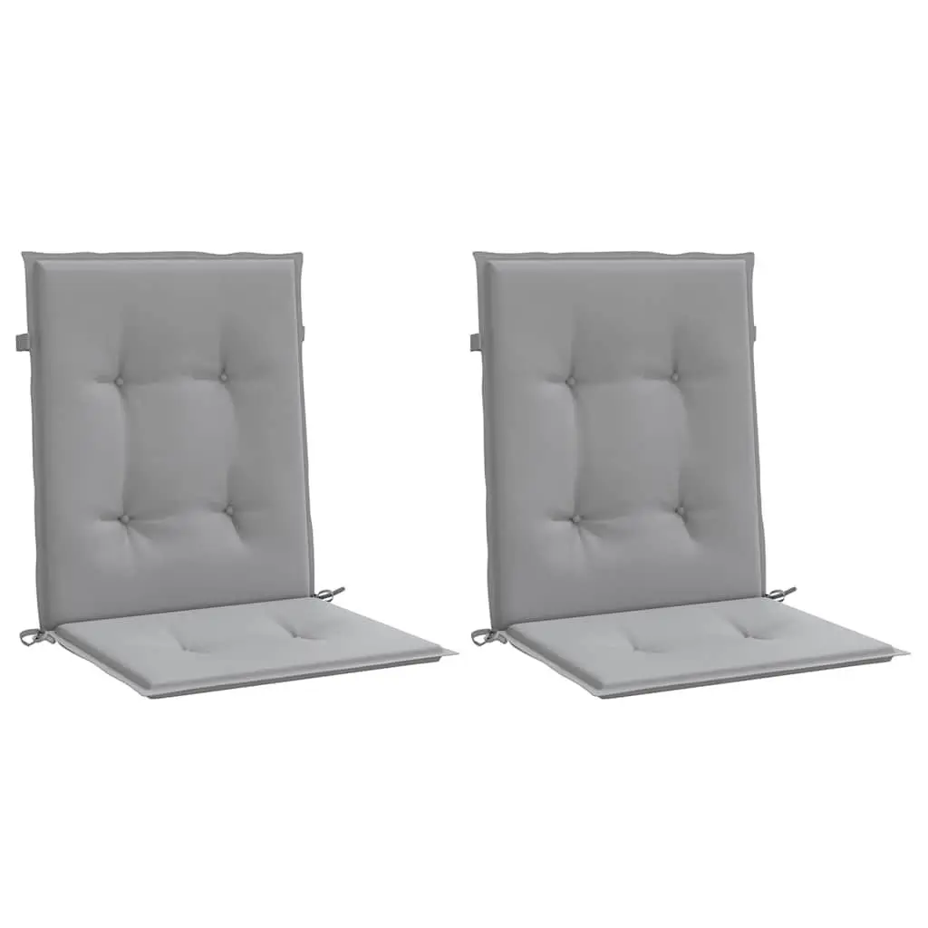 Lowback Chair Cushions Oxford Fabric Grey 2 Piece