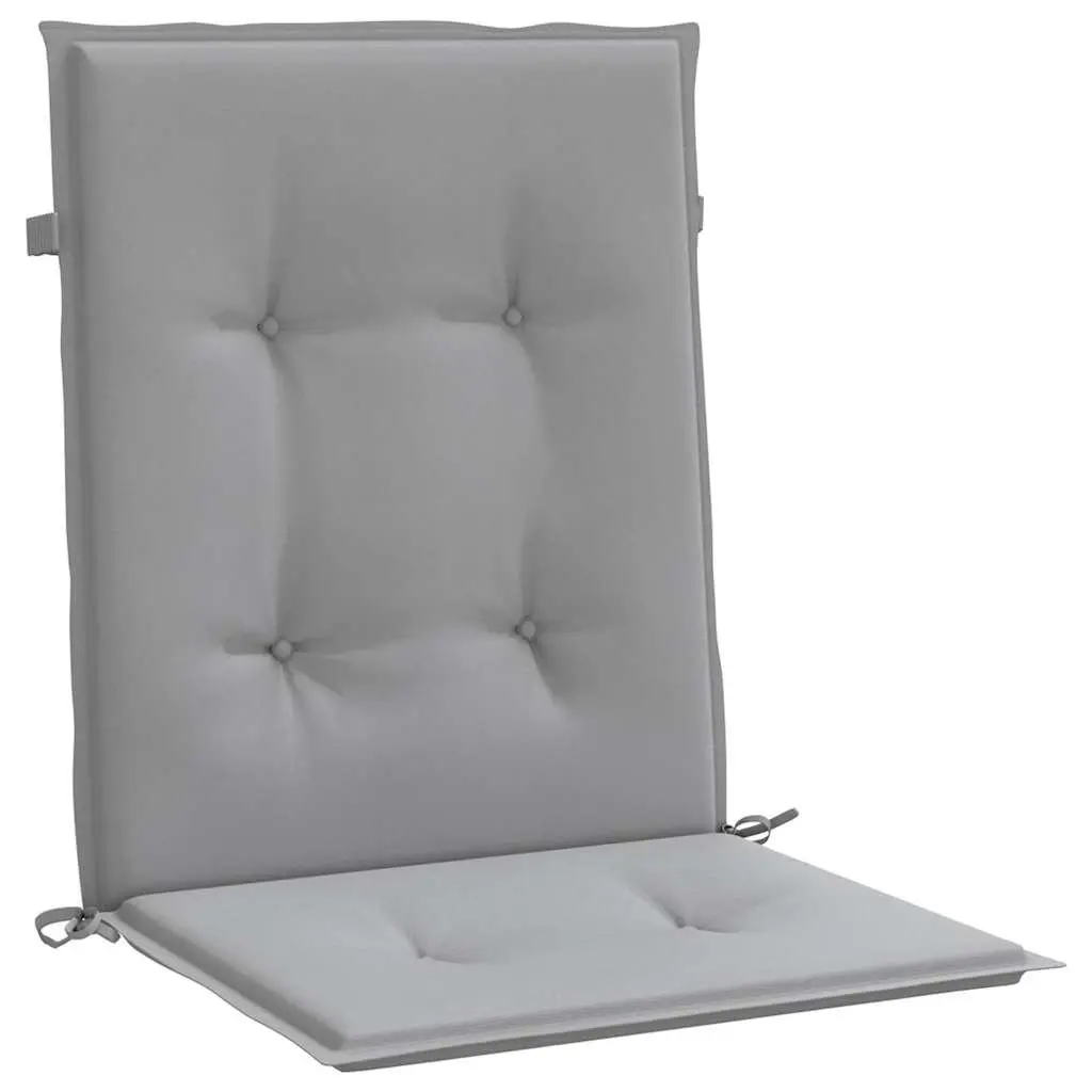 Lowback Chair Cushions Oxford Fabric 4 pcs Grey