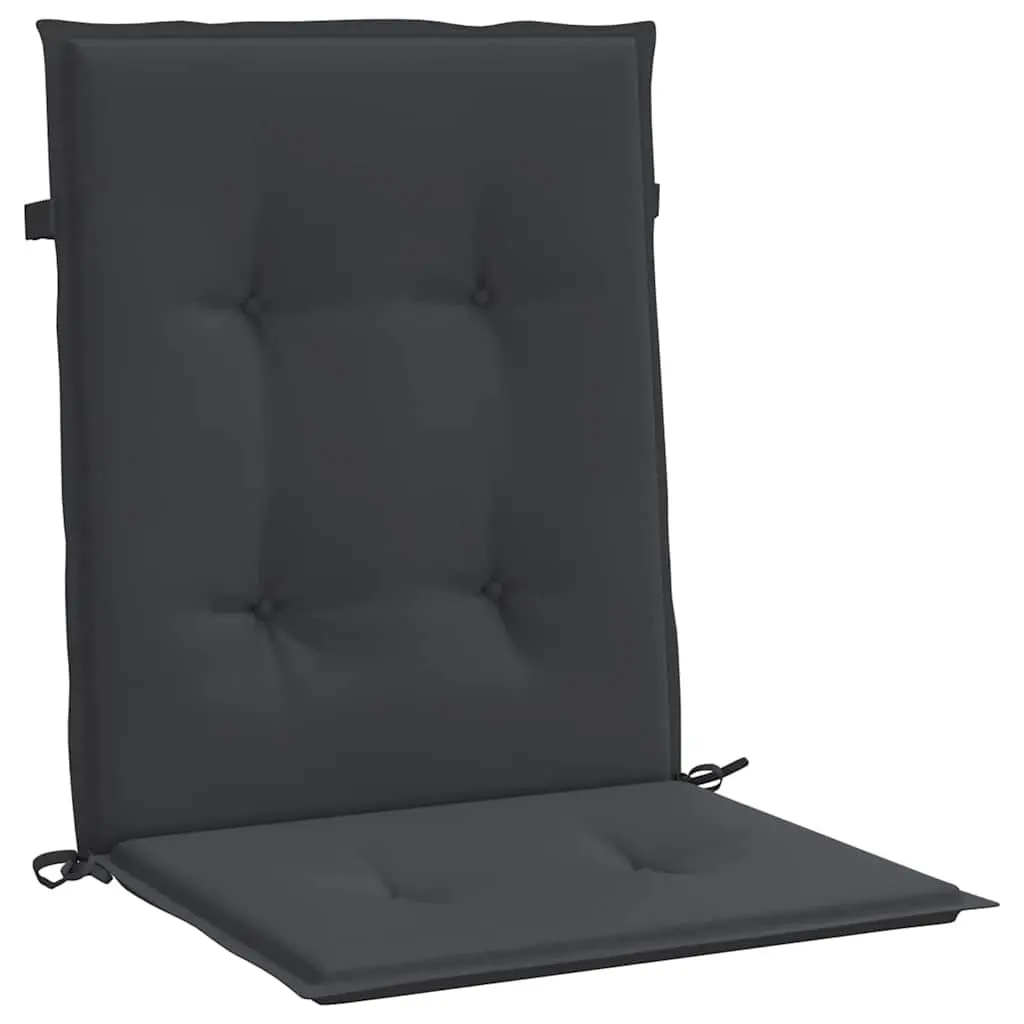 Black Lowback Chair Cushions 4 pcs 100x50x3 cm
