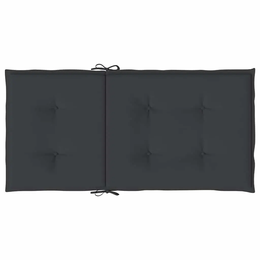 Black Lowback Chair Cushions 4 pcs 100x50x3 cm