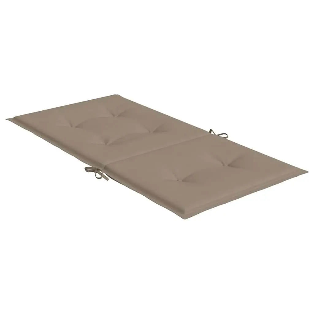Lowback Chair Cushions Oxford Fabric 100 x 50 x 3 cm Taupe
