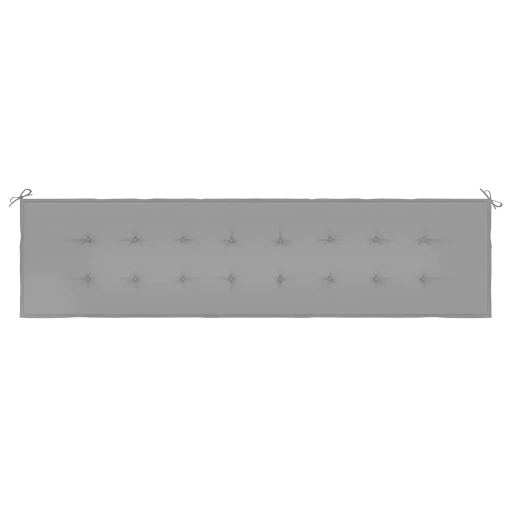 Grey Garden Bench Cushion 200x50x3cm
