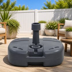 Durable Grey Sand Water Filled Umbrella Base for Outdoors