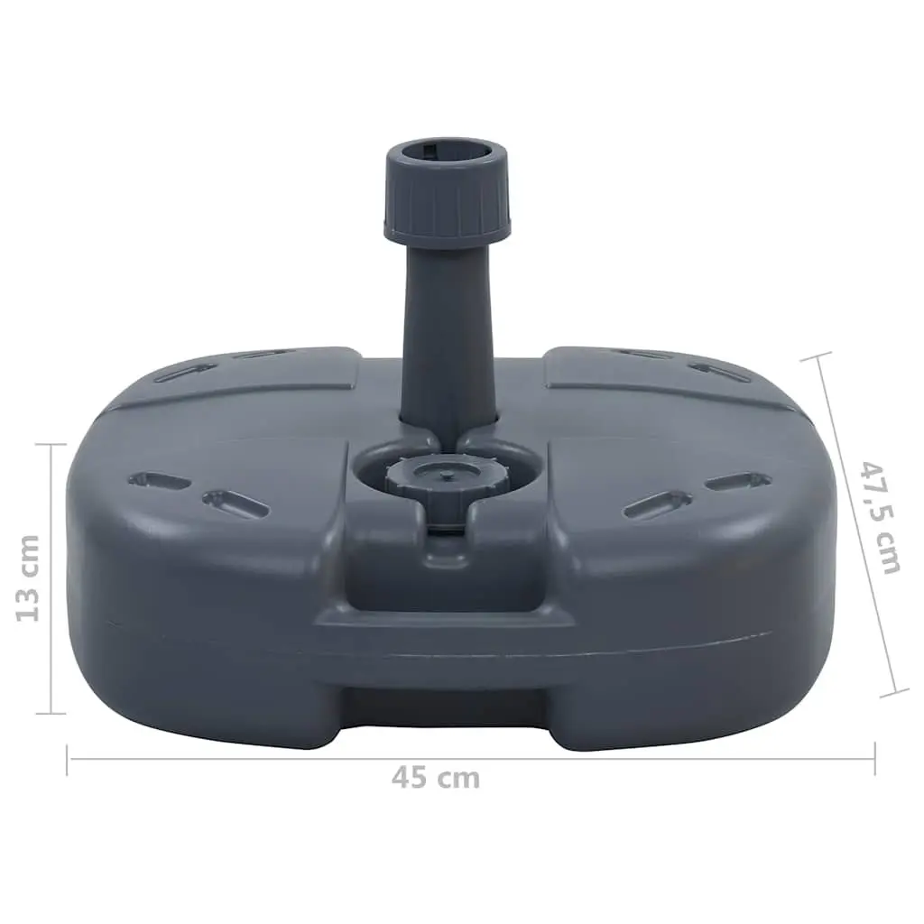 Umbrella Base Portable Grey Sand Water Filled Outdoor Parasol Stand