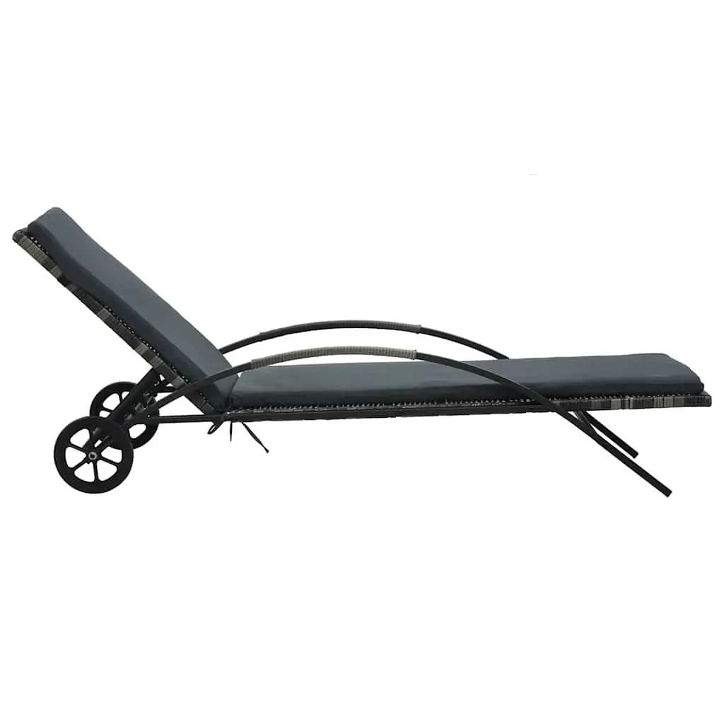 Sun Lounger Set with Table for Outdoors