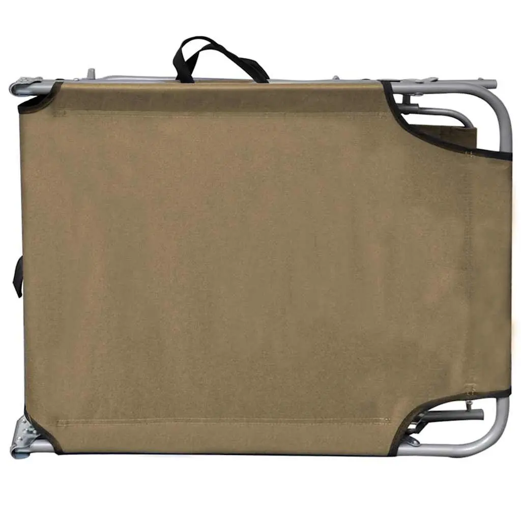 Sun Lounger Powder-coated Aluminium Adjustable Taupe