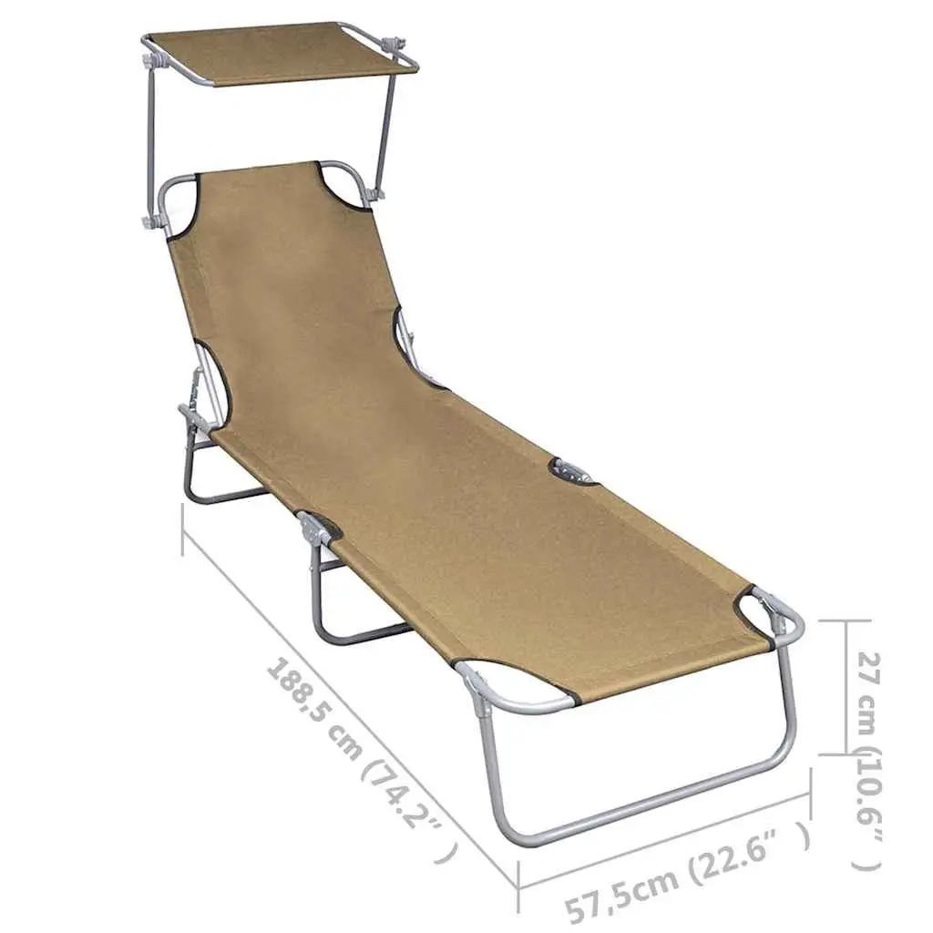 Sun Lounger Powder-coated Aluminium Adjustable Taupe