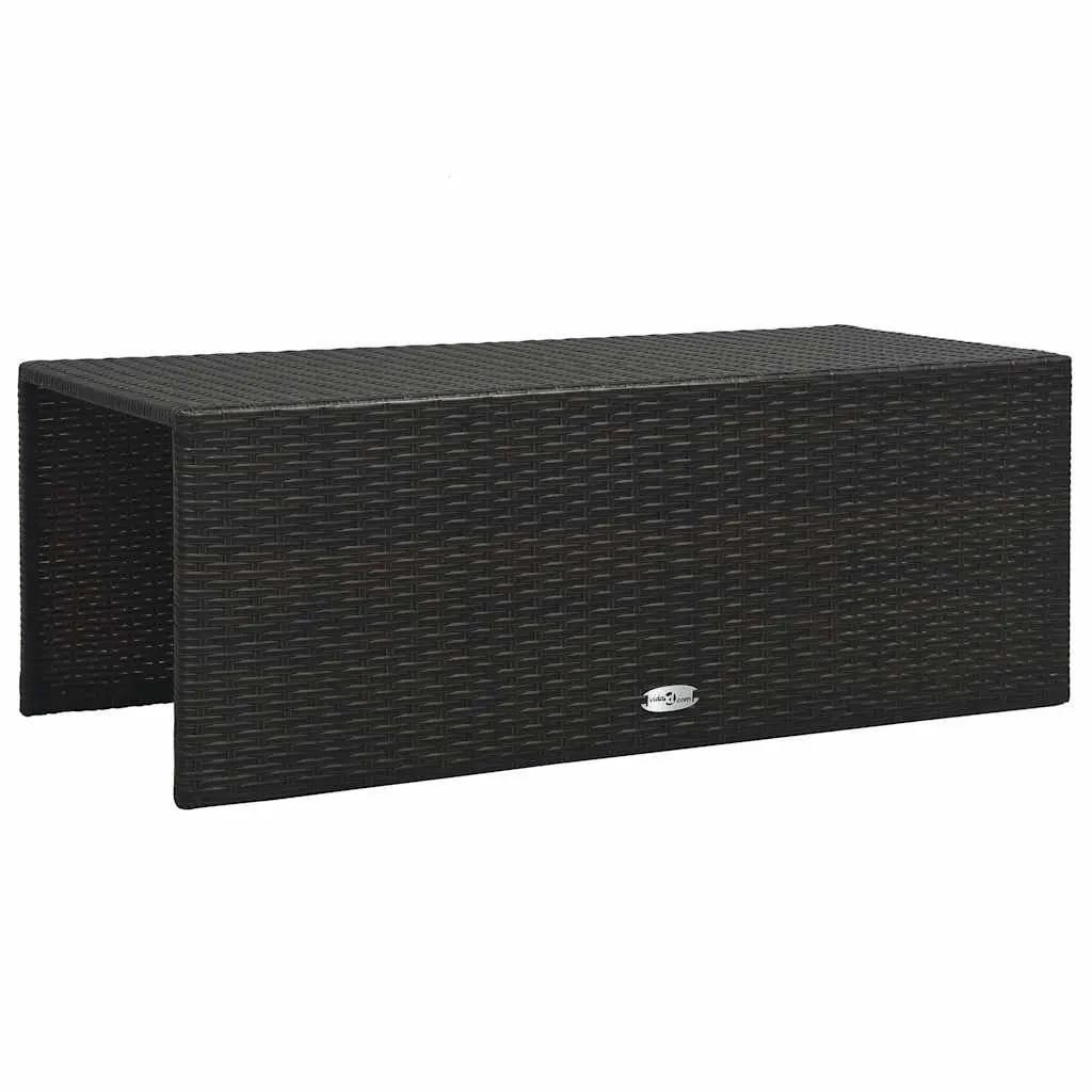 Outdoor Lounge Set Poly Rattan 6 Piece Brown