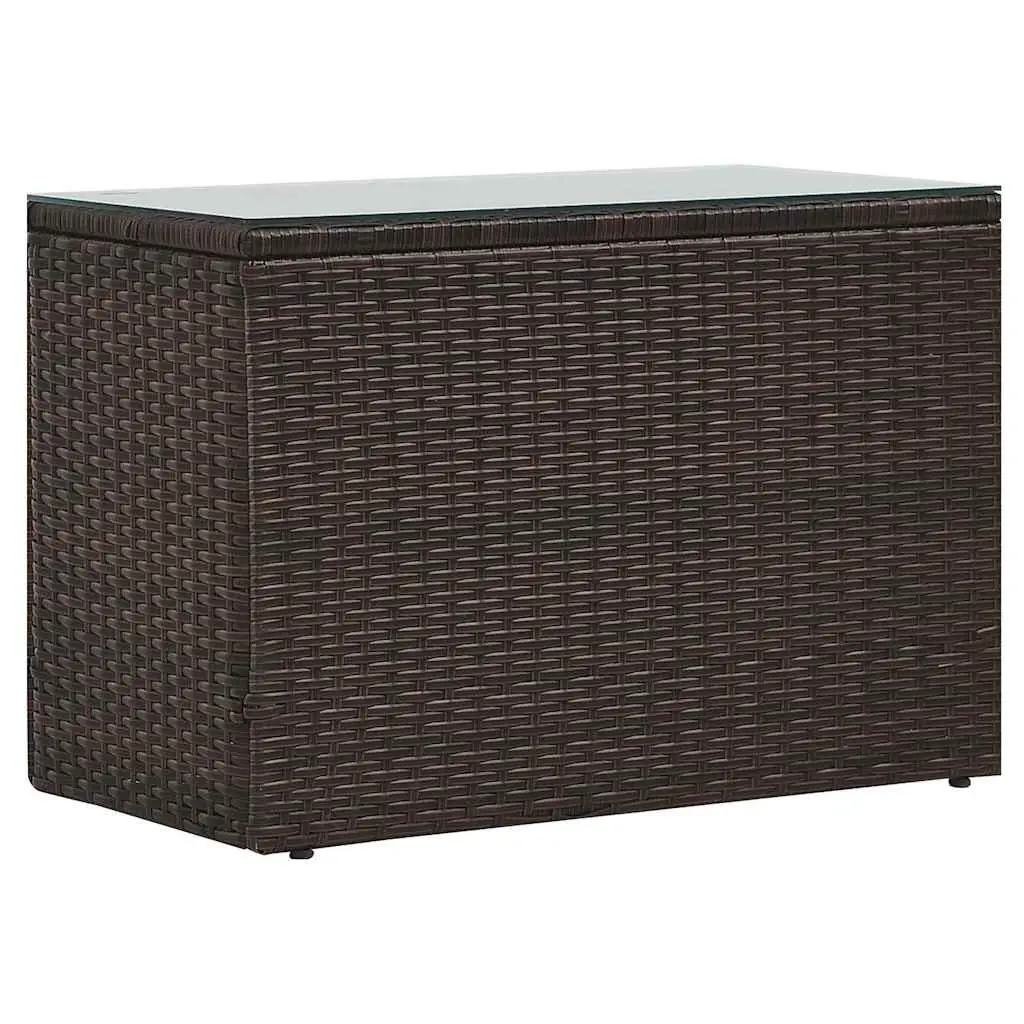 Garden Lounge Set Poly Rattan 5 Piece Outdoor Furniture Brown with Cushions