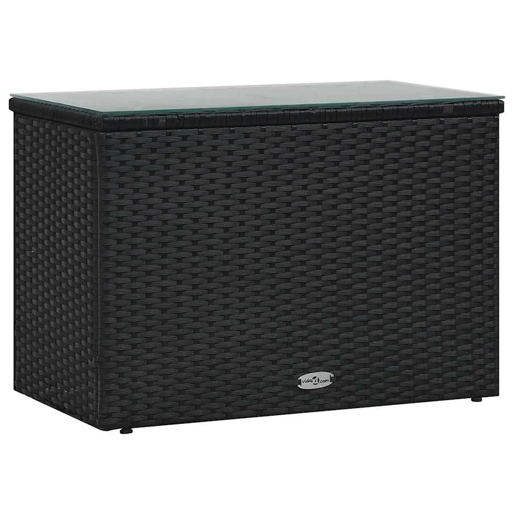 Black Poly Rattan 5 Piece Outdoor Lounge Set