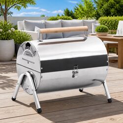 Durable Portable Tabletop Charcoal BBQ Grill with Double Grids