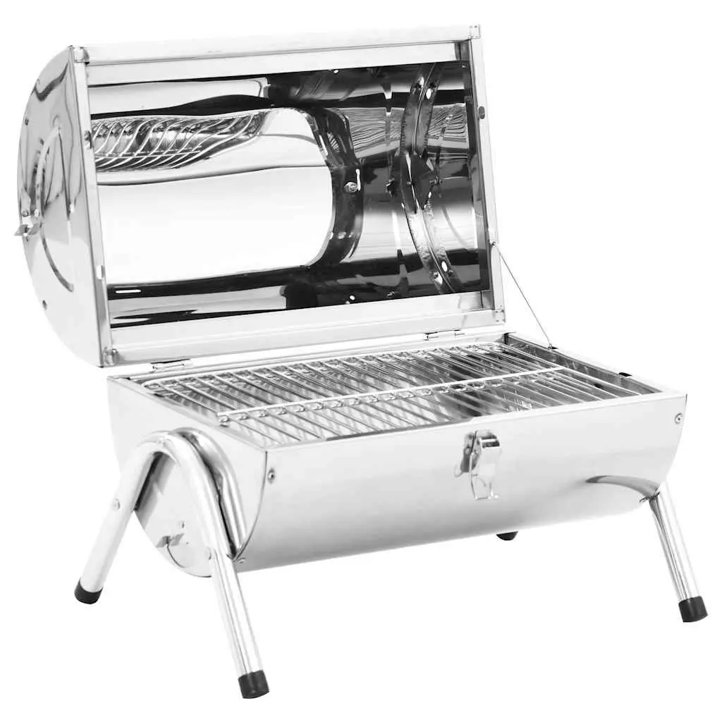 Portable Tabletop Charcoal BBQ Grill with Double Grids
