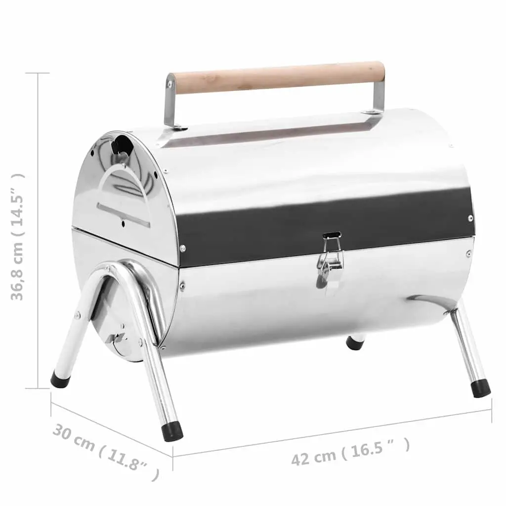 Portable Tabletop Charcoal BBQ Grill with Double Grids