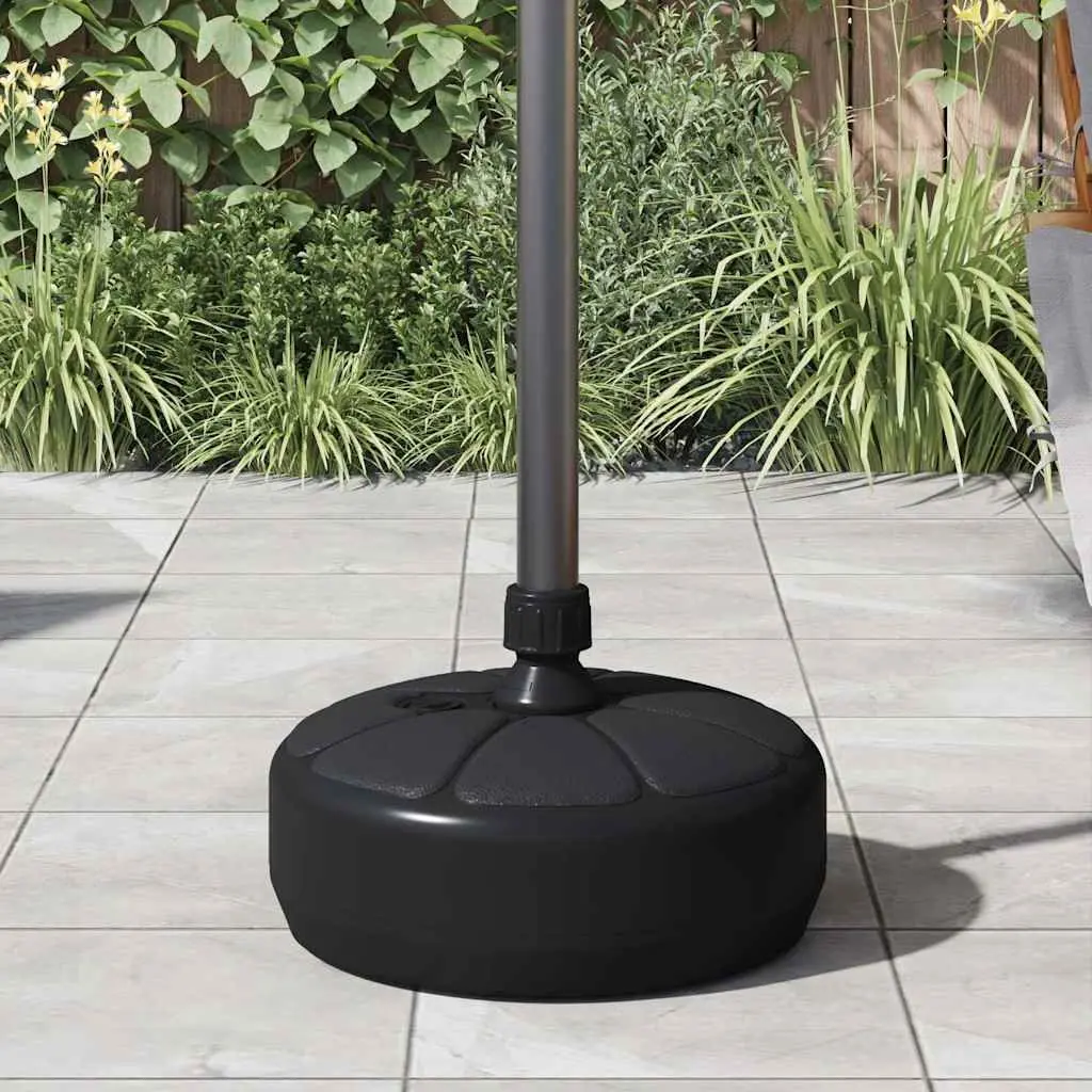 Umbrella Base Sand Water Fillable 15L Portable Parasol Stand Black