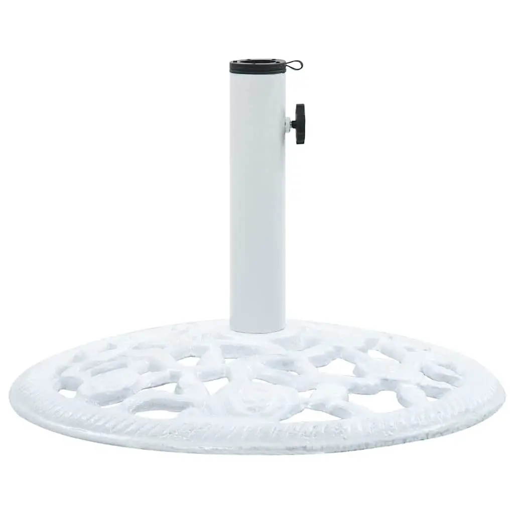 White Cast Iron Umbrella Base for Patio Stability