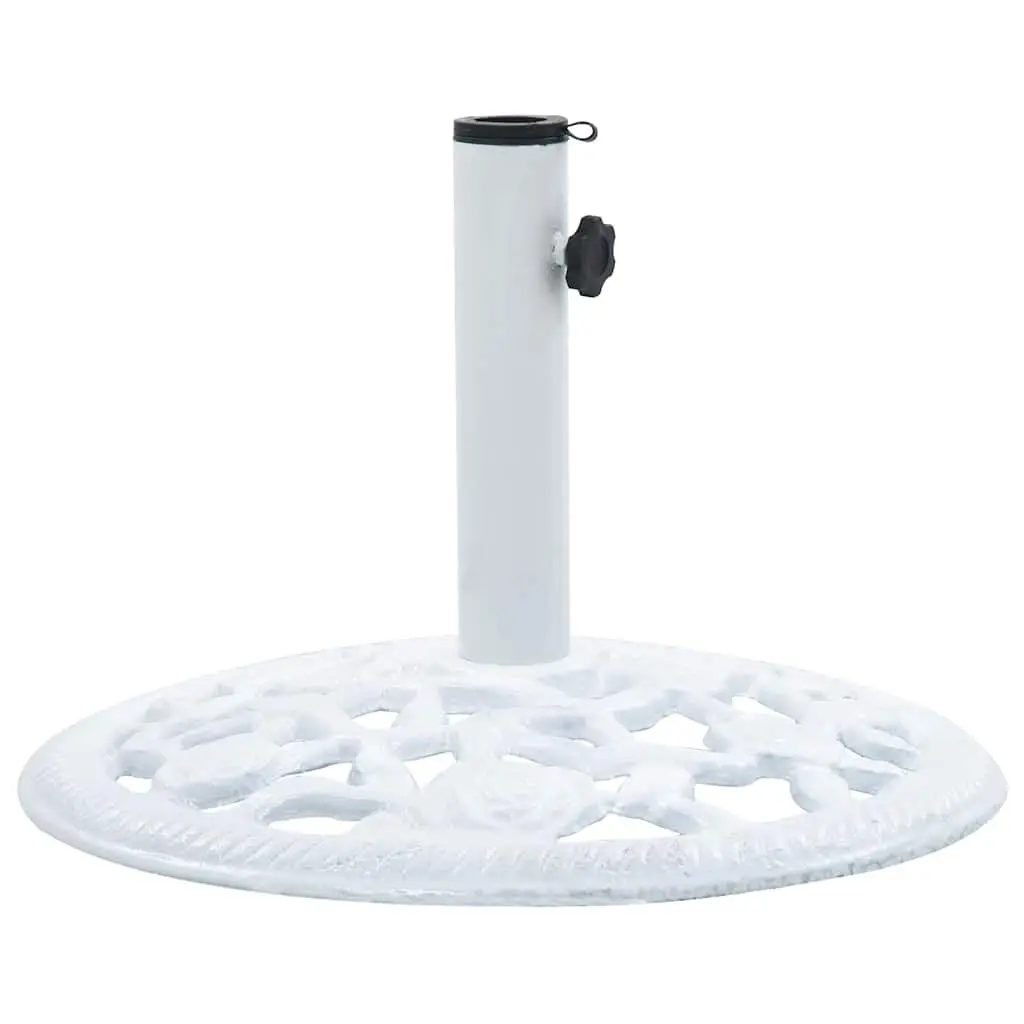 White Cast Iron Umbrella Base for Patio Stability
