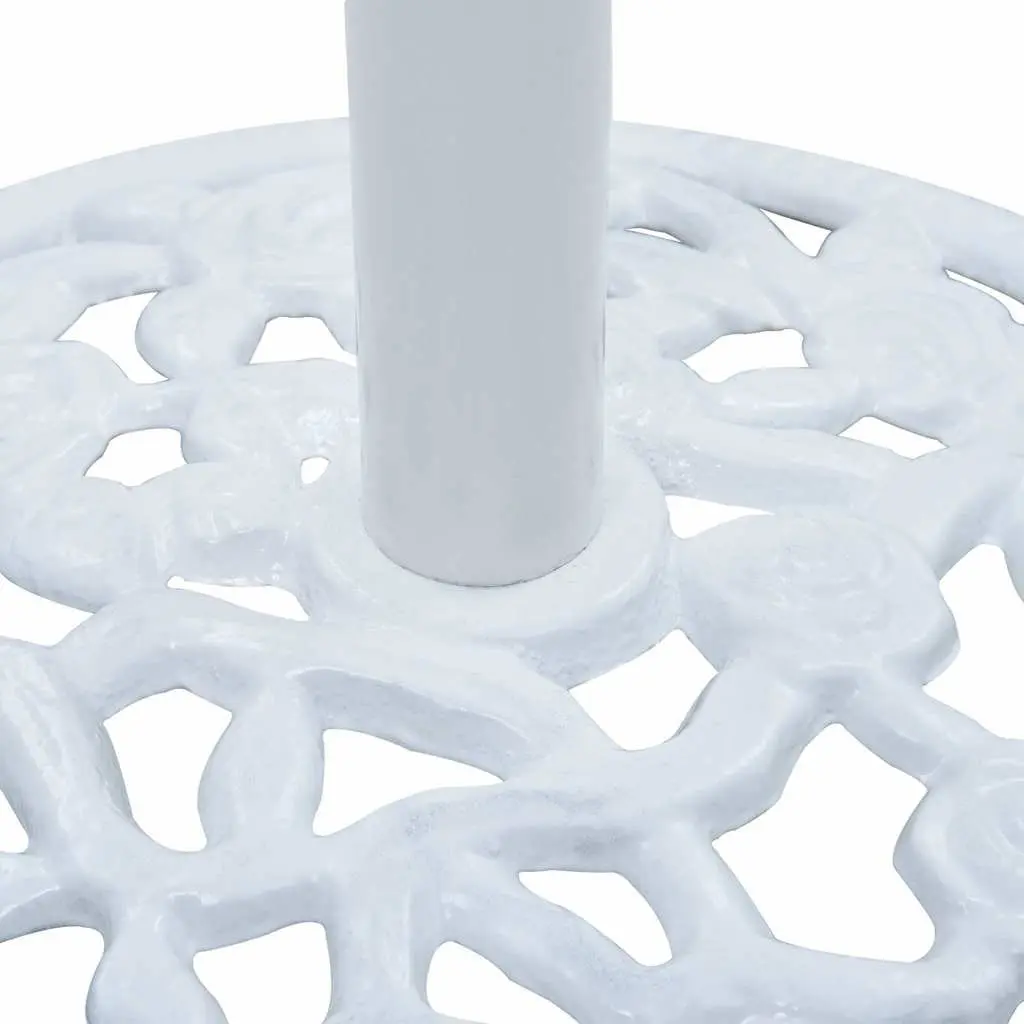 White Cast Iron Umbrella Base for Patio Stability