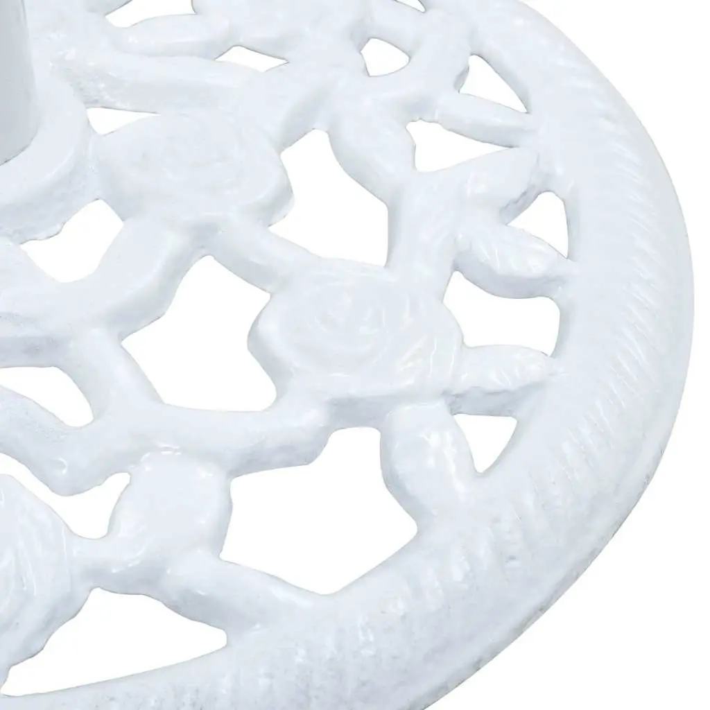 White Cast Iron Umbrella Base for Patio Stability