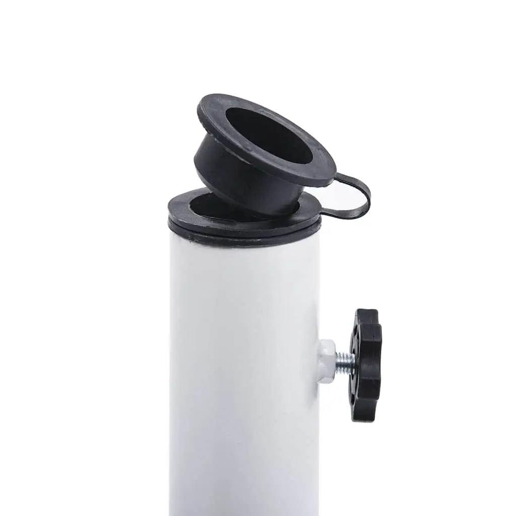 White Cast Iron Umbrella Base for Patio Stability