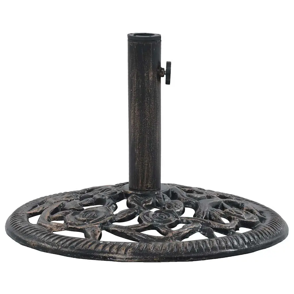 Cast Iron Umbrella Base 12kg 48cm Brown Heavy Duty