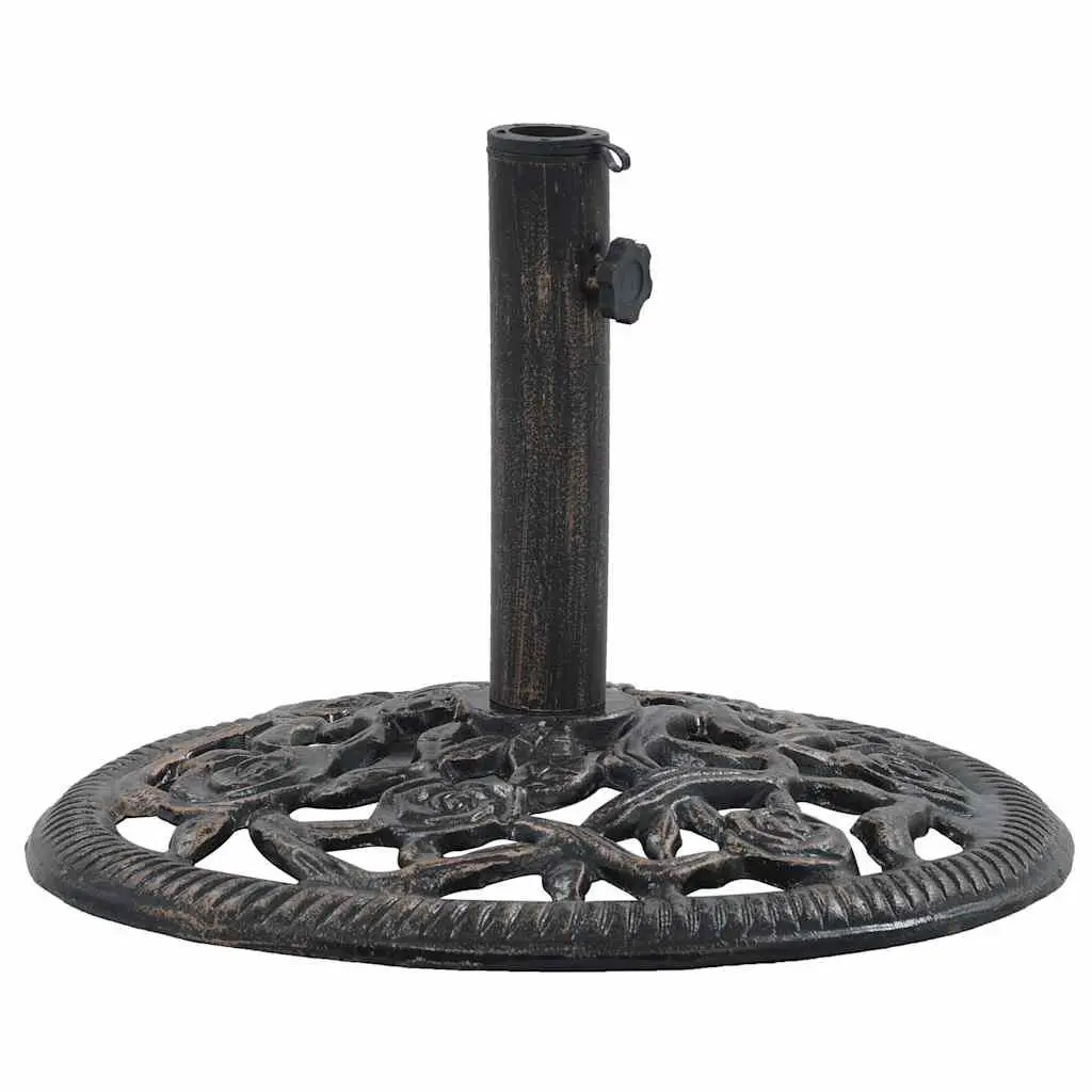 Cast Iron Umbrella Base 12kg 48cm Brown Heavy Duty