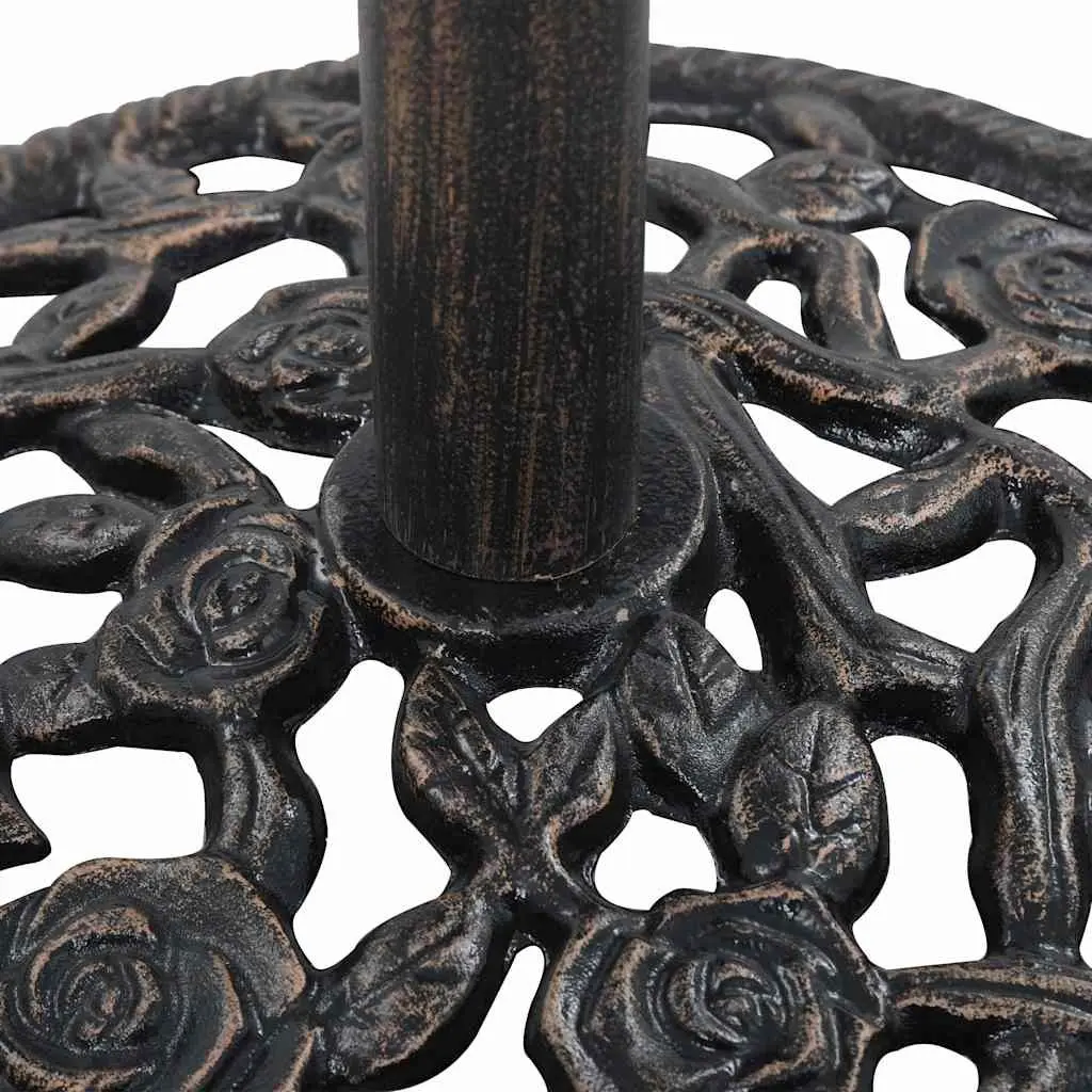 Cast Iron Umbrella Base 12kg 48cm Brown Heavy Duty