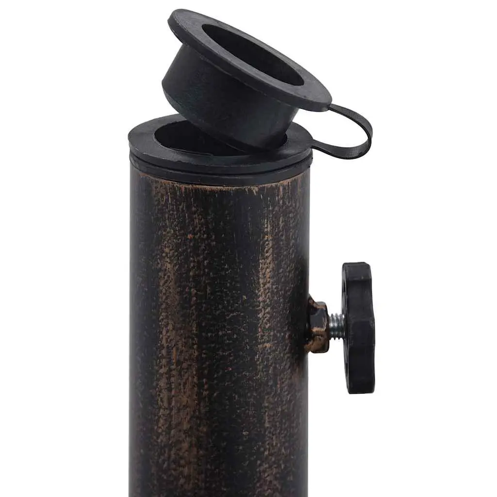 Cast Iron Umbrella Base 12kg 48cm Brown Heavy Duty