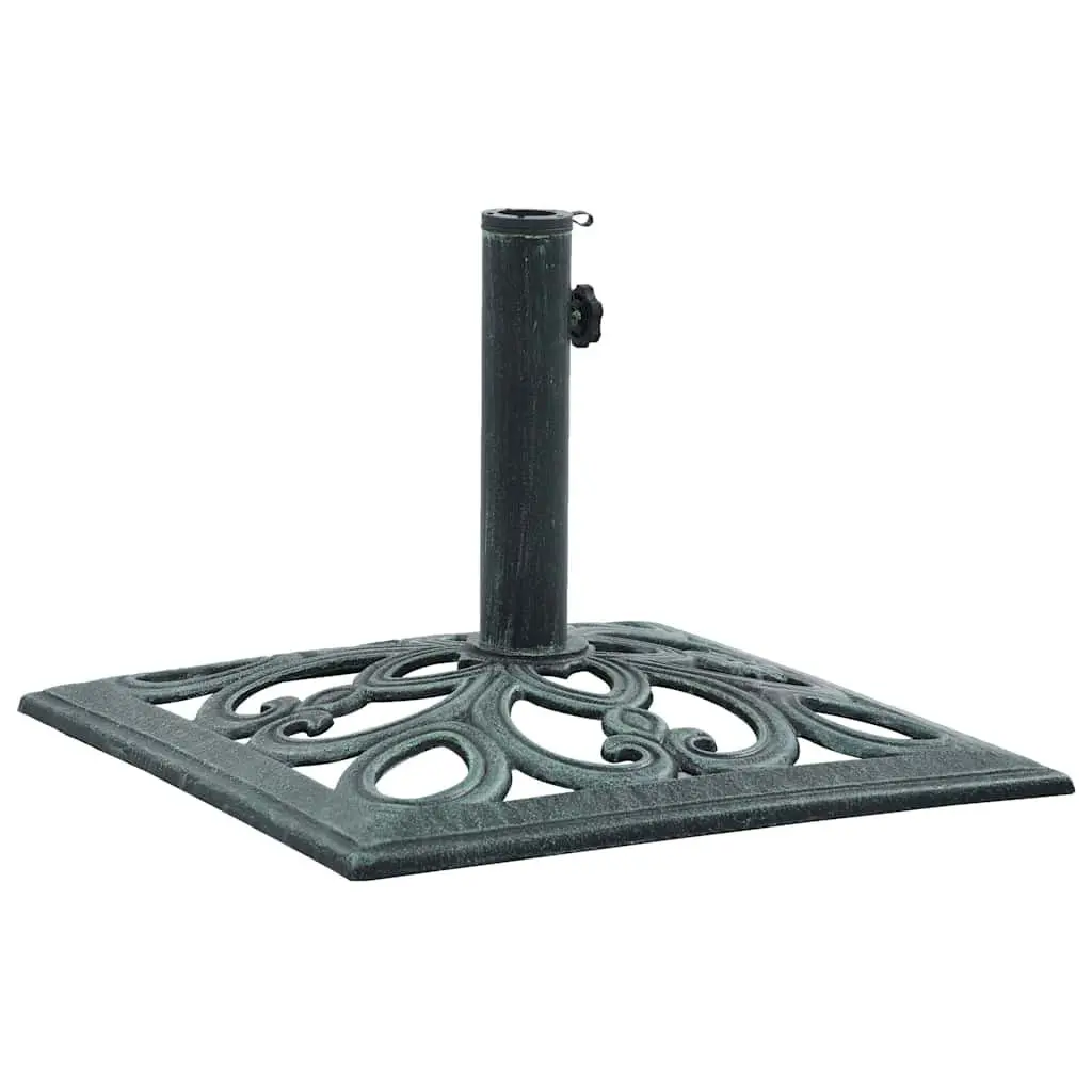 Green Cast Iron Umbrella Base for Garden
