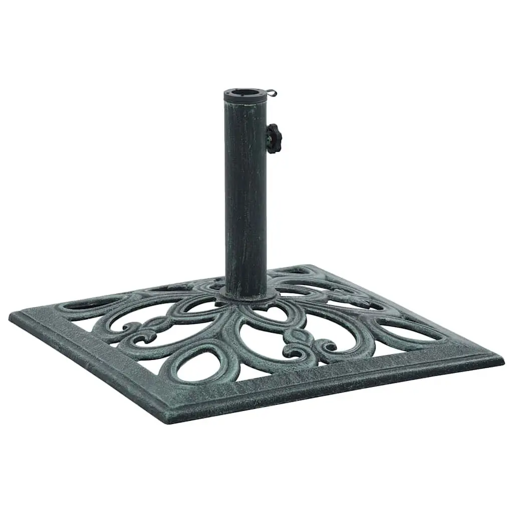 Green Cast Iron Umbrella Base for Garden